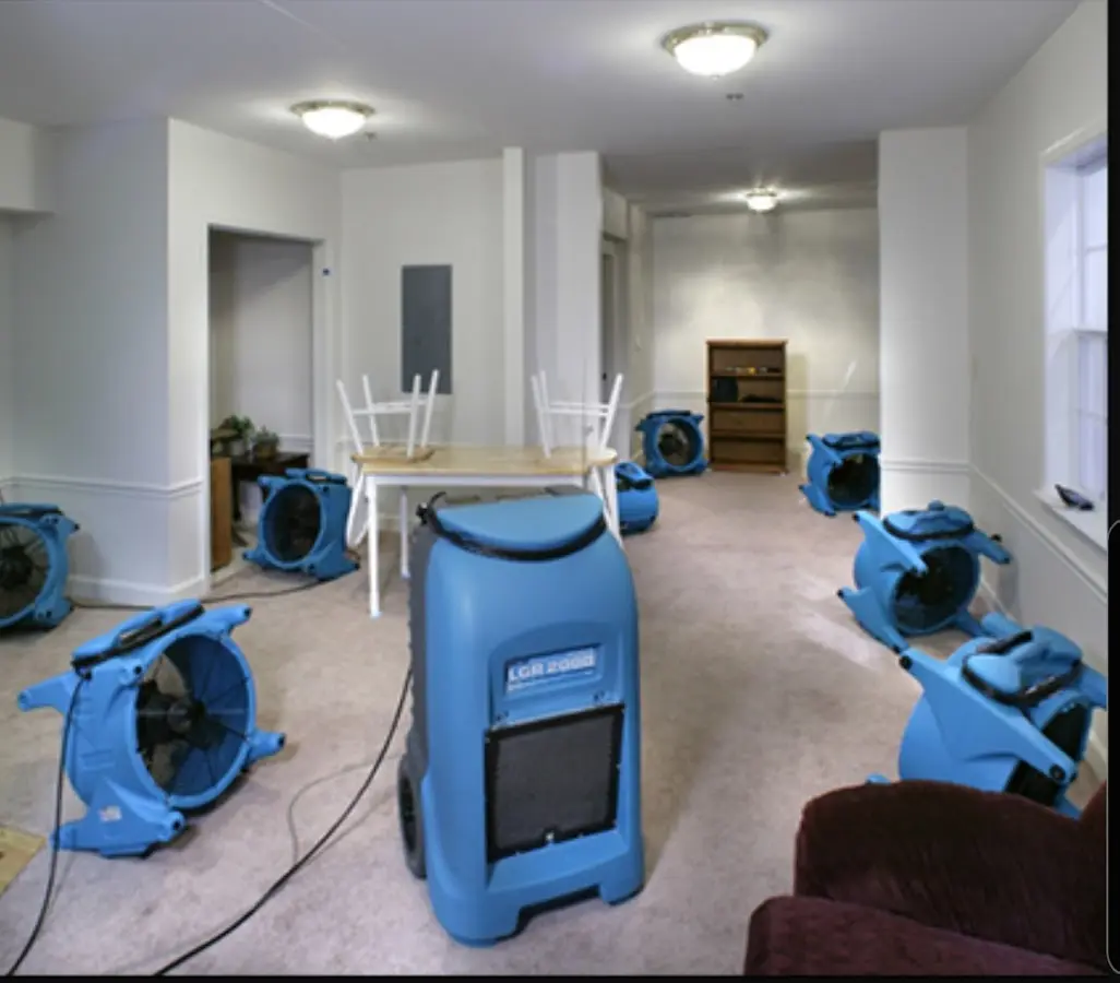 Air movers and dehumidifier setup for Water Extraction & Removal in Manorhaven